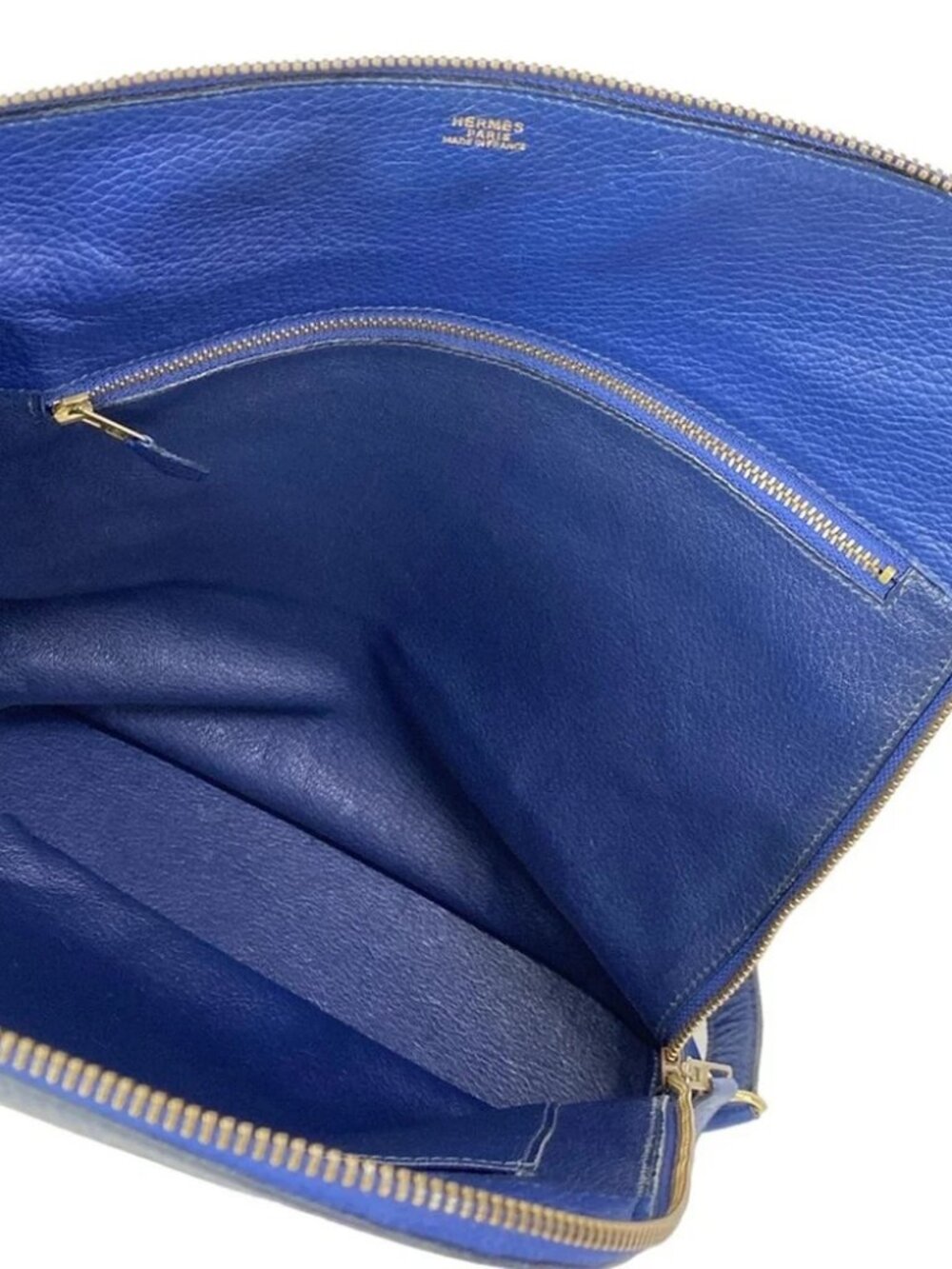 HERMES Movie fam - Blue Vachette Crispe Fjord Circle Y Backpack - Picture 14 of 16